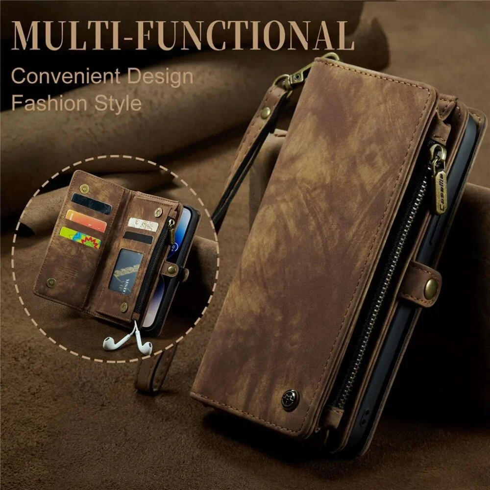 CaseMe 008 Detachable 2-in-1 PU Leather Wallet Phone Case for iPhone 13 ProMax M